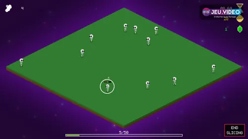 Bannière officielle de Monslice présentant les personnages et l’univers coloré du jeu incrémental