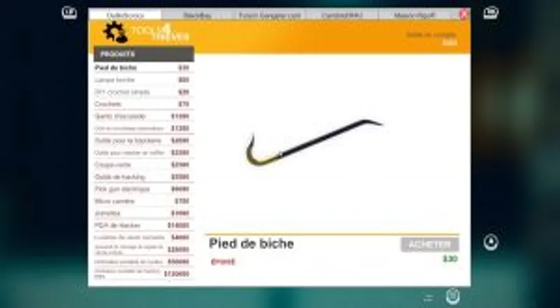 Achat d'outil thief simulator