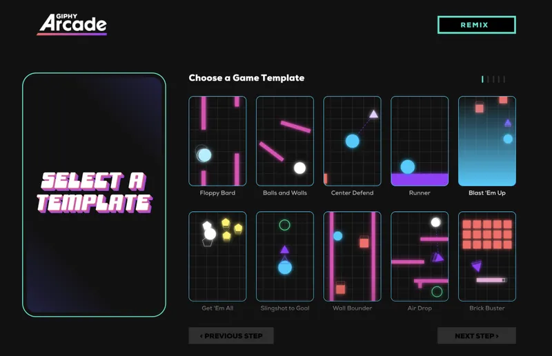 Giphy Arcade - creation