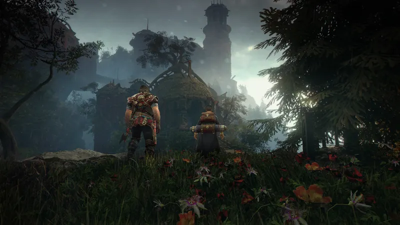 Capture officielle de Blades of Fire sur PS5 montrant une scène de l’aventure, utilisée pour identifier le jeu inclus dans le catalogue Extra