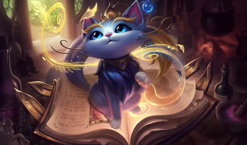 Splash art officiel de Yuumi, support remis en avant pour les duos et compos de scaling
