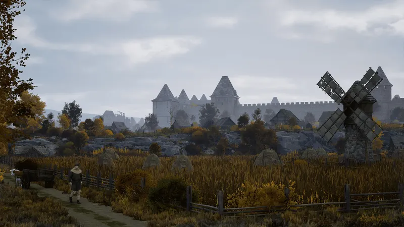 The Guild Europa 1410 présente une campagne médiévale avec moulin et remparts