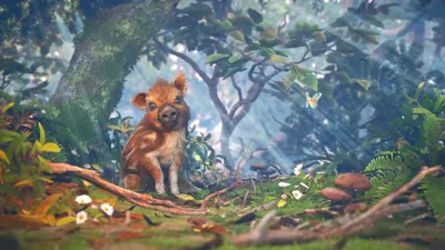 Adorable Adventures montre Boris, un baby boar perdu dans la nature