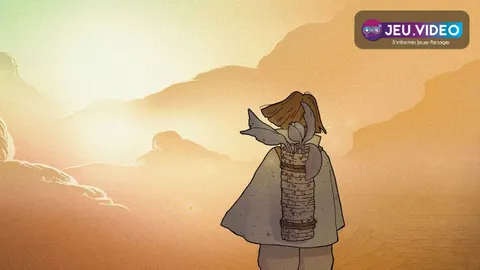 Sonnet avec Maisey face à un paysage médiéval au coucher du soleil