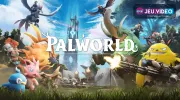 Visuel officiel de Palworld avec les Pals principaux pour préparer une base, des ressources et le premier boss Zoe