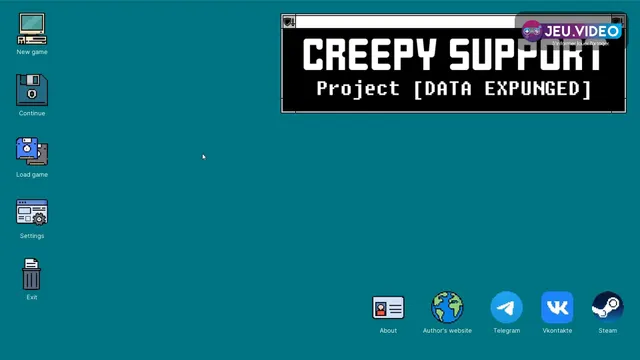 Capture officielle de Creepy Support montrant son interface de support paranormal