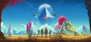 No Man's Sky avis : vaste paysage extraterrestre et vaisseau en exploration