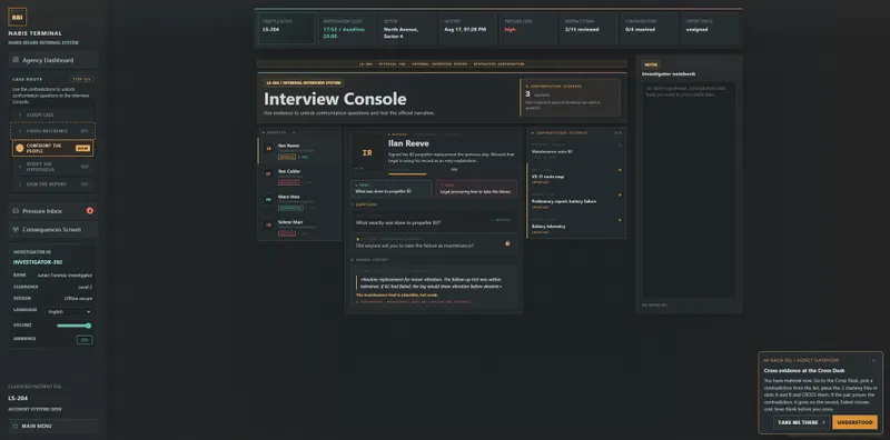 Accident Investigator Simulator : Black Box analyse d’une scène complexe