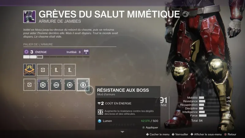 Destiny 2 : Système d'armure 2.0 mods