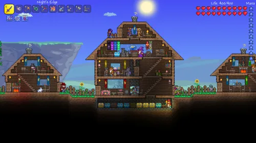 Personnage de Terraria explorant un environnement souterrain coloré, visuel officiel utilisé pour présenter les réglages d’affichage