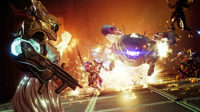 Zona de Destiny 2 con enemigos y objetivos visibles para elegir una actividad adecuada al nivel
