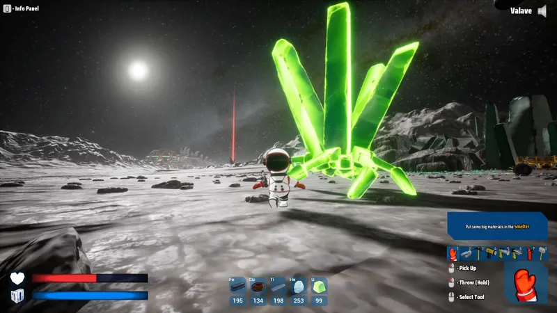 Des matériaux récupérés alimentent la progression dans Moon Crashers