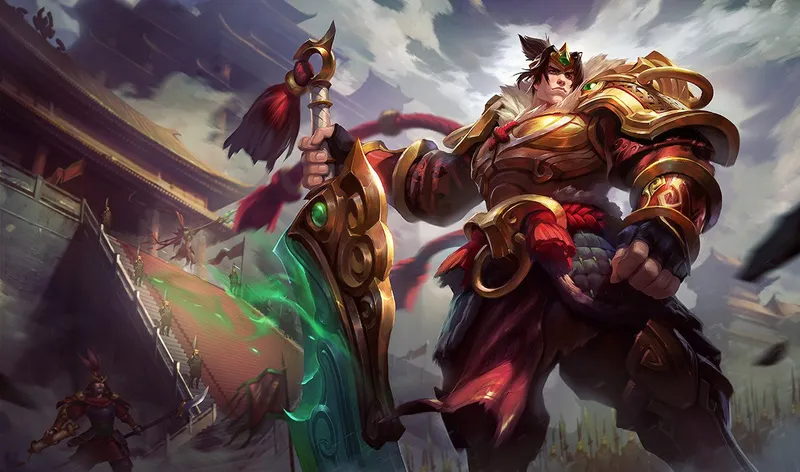 Garen Légion d'acier sur une illustration officielle pour symboliser la pression après la phase de lane