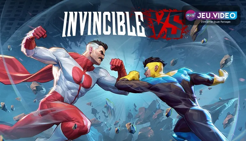 Invincible VS Accolades montrant Mark Grayson et Omni-Man en plein combat