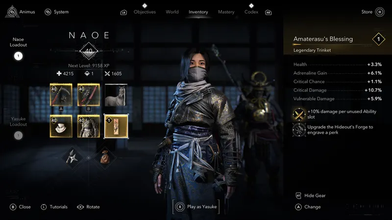 Capture officielle de Assassin’s Creed Shadows montrant le contexte de gameplay pour l'étape 4 du guide joueur