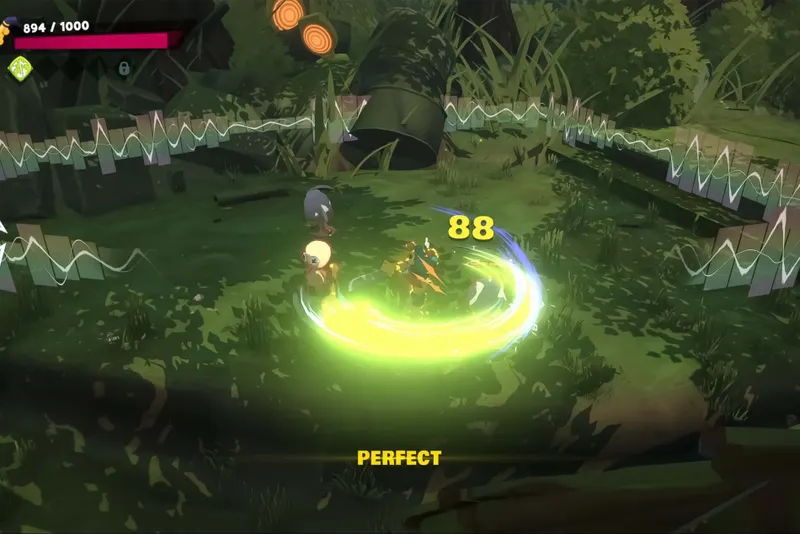 Cello moving through an Alpha Nomos battle zone, showing why a dodge should restore spacing and rhythm