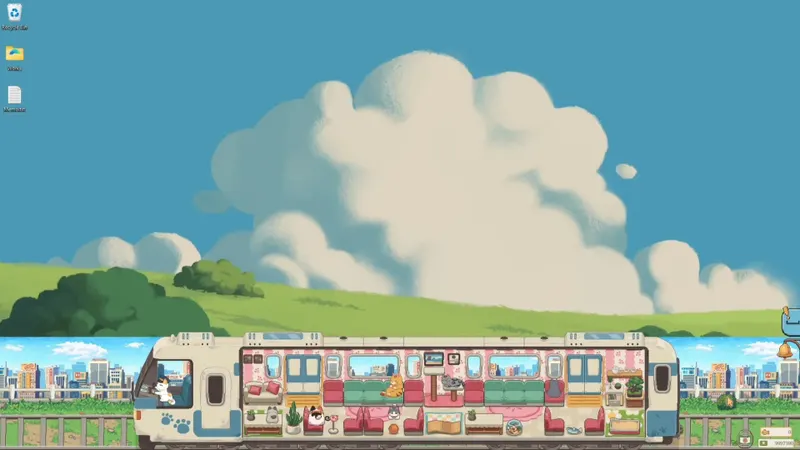 Neko Station présente une scène de progression avec son train de chats