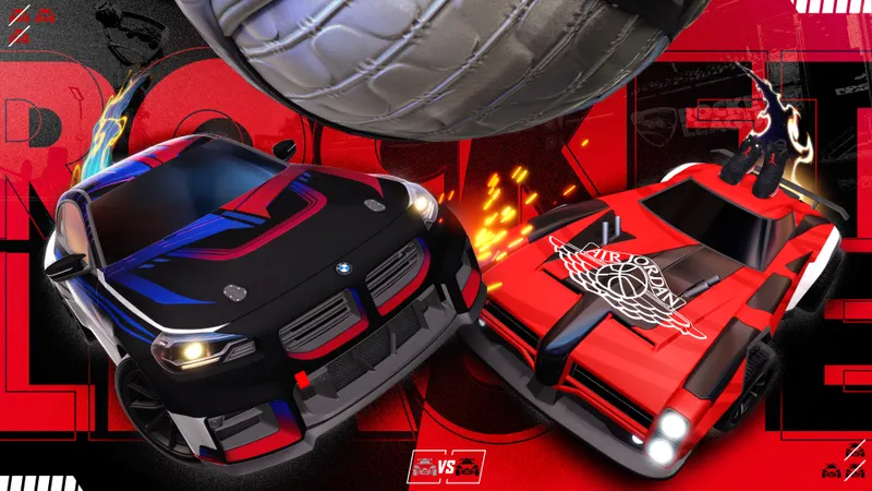 Rocket League Easy Anti-Cheat sur PC avec voitures en duel