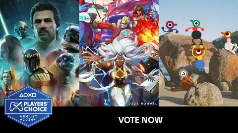 Players’ Choice août : visuel de l’appel PlayStation à voter pour un jeu