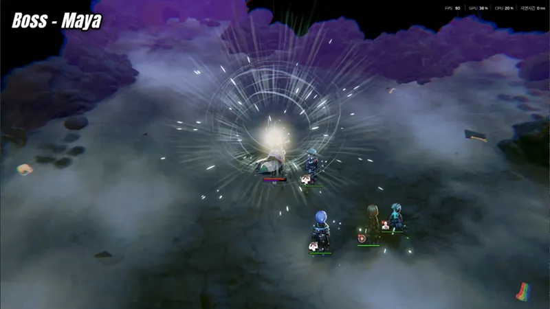 Capture officielle de RAGNAROK PROJECT montrant une scène en 2.5D