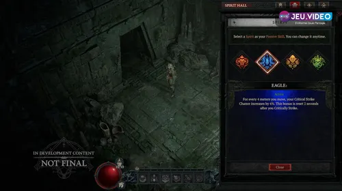 Spiritborn de Diablo IV Vessel of Hatred dans la jungle de Nahantu, armé d’une glaive pour illustrer un build mobile