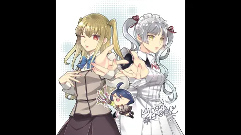 Maria Holic manga : Mariya, Matsurika et Kanako sur l’illustration