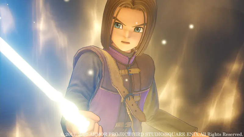 Capture officielle de DRAGON QUEST XI S : Echoes of an Elusive Age – Definitive Edition montrant le contexte de gameplay pour l'étape 1 du guide joueur