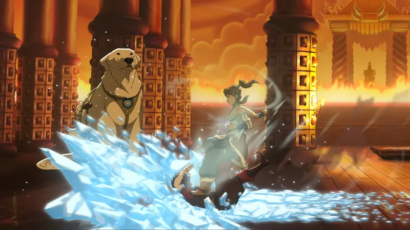 Capture officielle de Avatar Legends : The Fighting Game montrant le contexte de gameplay pour l'étape 1 du guide joueur