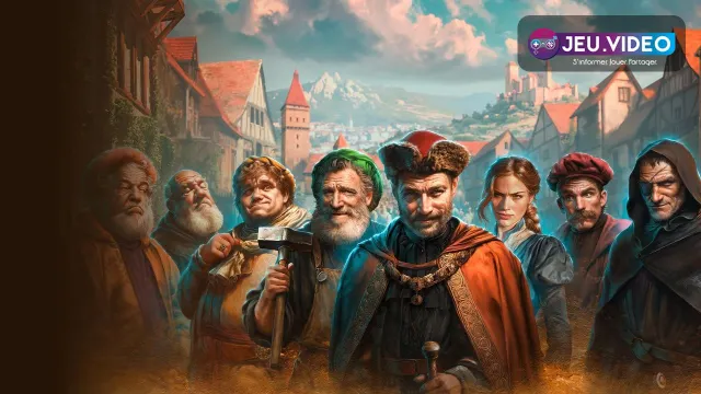 The Guild Europa 1410 avec logo officiel et ville médiévale sur Steam
