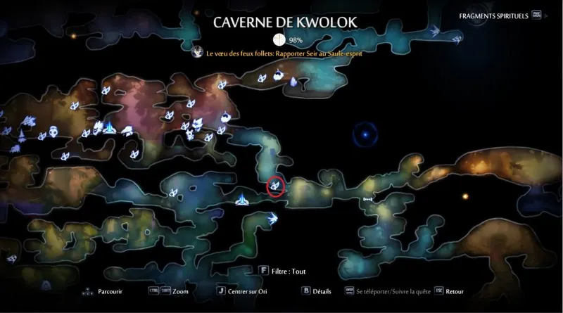 Ori and the Will of the Wisps quête "de main en main" étape 1