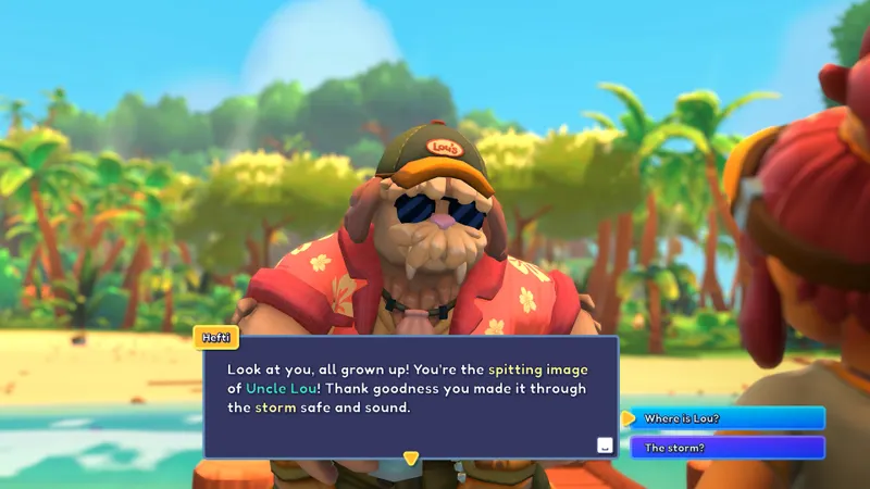 Capture officielle de Lou’s Lagoon montrant le contexte de gameplay pour l'étape 2 du guide joueur