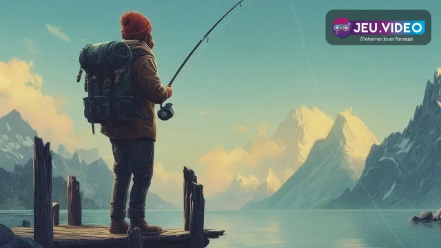 Kernelbay date de sortie avec un pêcheur face à des îles et au logo du jeu