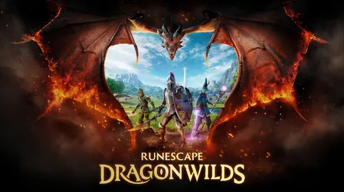 RuneScape : Dragonwilds roadmap, key art officiel avec le logo du jeu