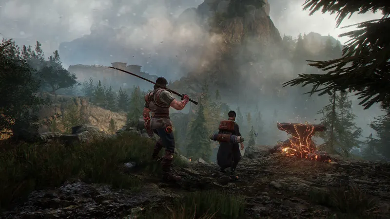 Capture officielle de Blades of Fire sur PS5 montrant une séquence de jeu, utilisée pour confirmer que le contenu téléchargé correspond à l’aventure complète