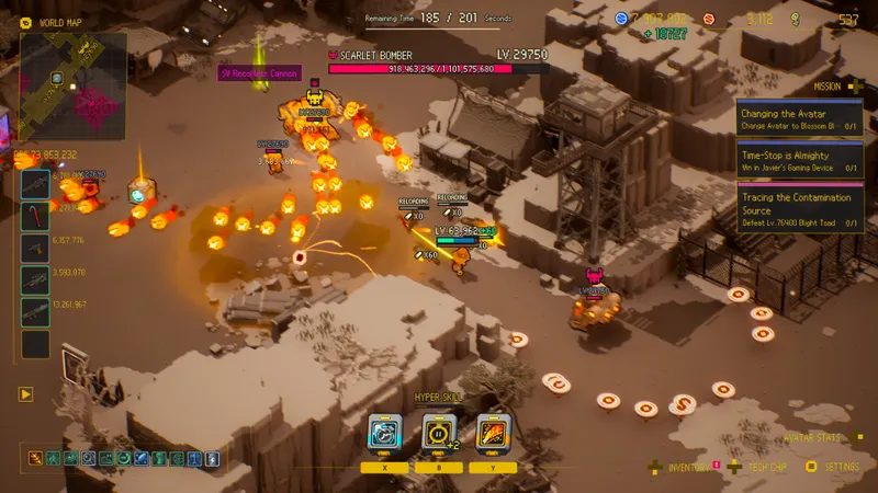 Affrontement contre des ennemis mécaniques dans Ascend to ZERO
