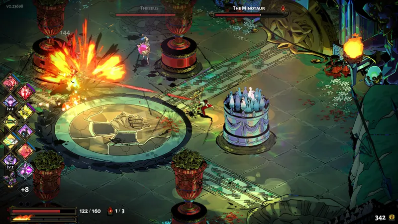 Official Hades gameplay screenshot in an Underworld room