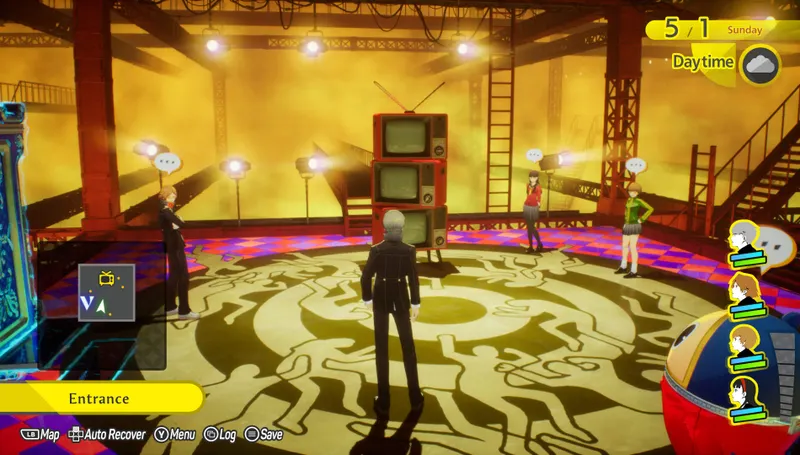 Persona 4 Revival montre un donjon télévisé avec l’équipe face au Midnight Channel