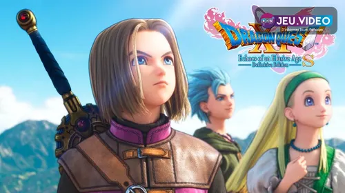 Dragon Quest XI S sur Switch 2 avec le héros à cheval devant Heliodor