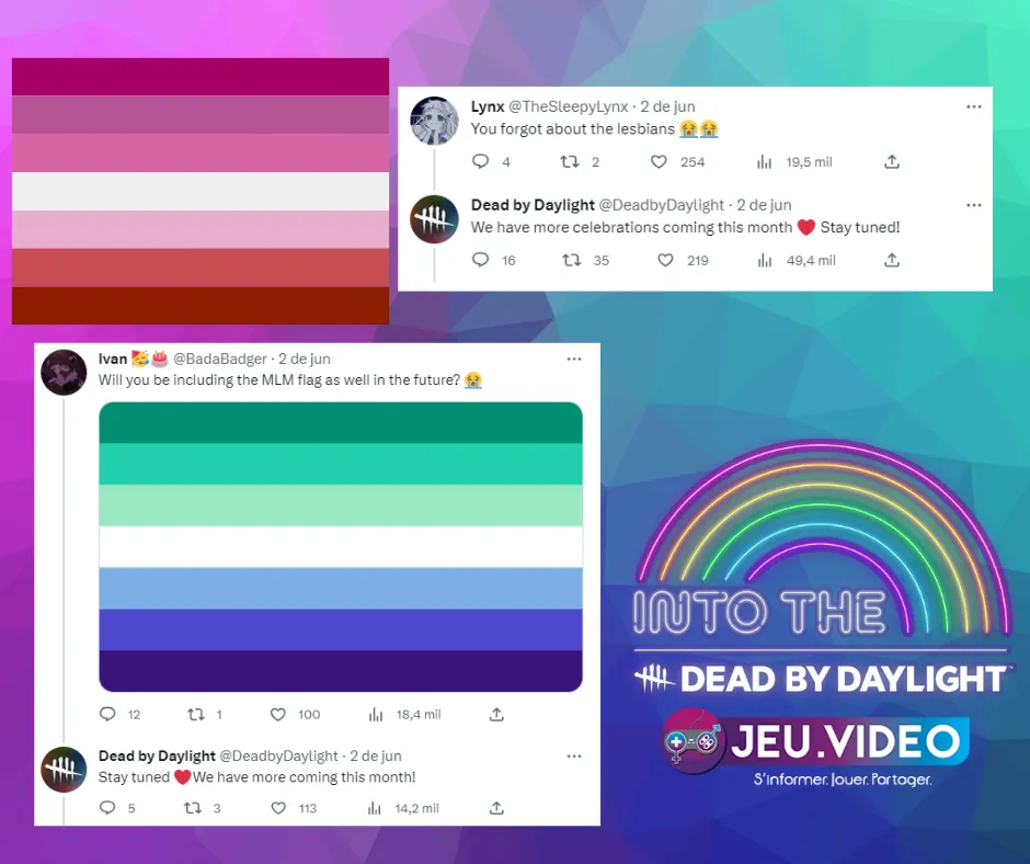 Charmes Pride Fierté LGBT Into the Rainbow Dead by Daylight Lesbienne