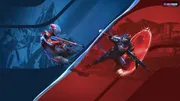 Visuel officiel de Splitgate montrant trois combattants futuristes en escouade