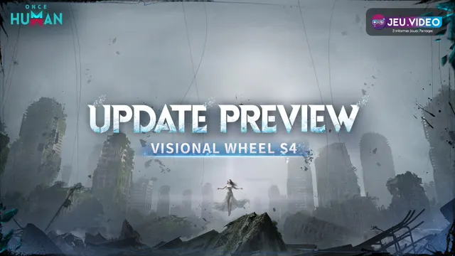 Visuel officiel Once Human S4 Gravity Abyss montrant le thème de mise à jour avec Riftwalker, Worldstones et Tech Points