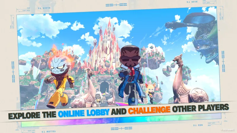 Lobby ouvert de MARVEL Tōkon Fighting Souls entre deux combats