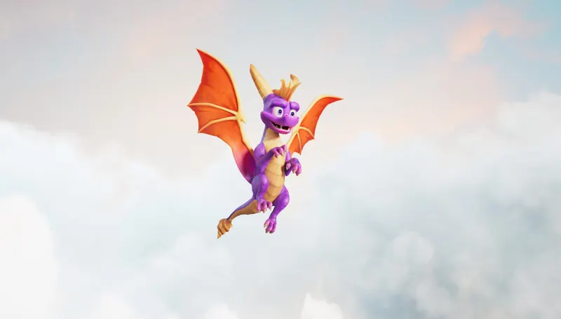 Spyro A Realm Beyond montrant Spyro volant au-dessus des nuages