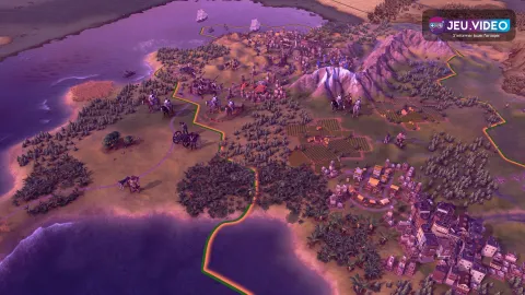 Vue stratégique officielle de Civilization VI montrant un empire et son environnement pour préparer les premières décisions