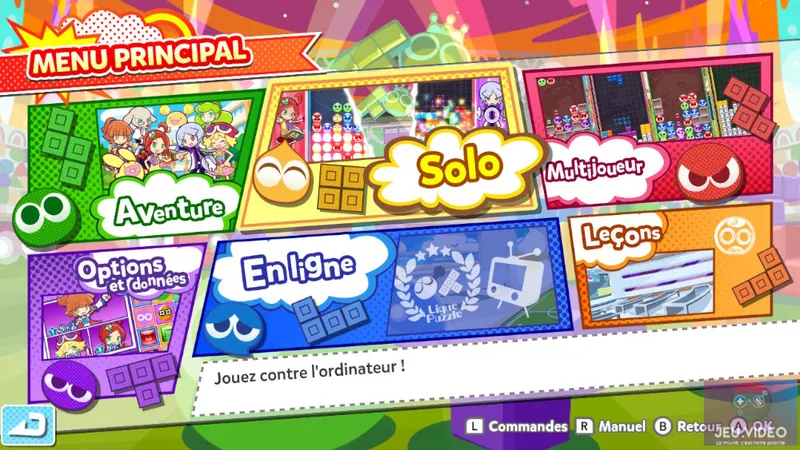 Test Puyo Puyo Tetris 2 - Menu principal