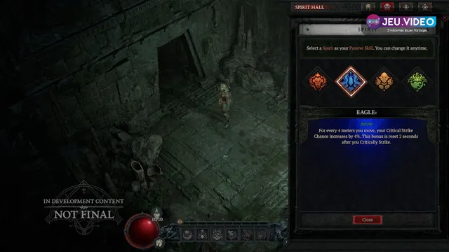 Spiritborn de Diablo IV Vessel of Hatred dans la jungle de Nahantu, armé d’une glaive pour illustrer un build mobile