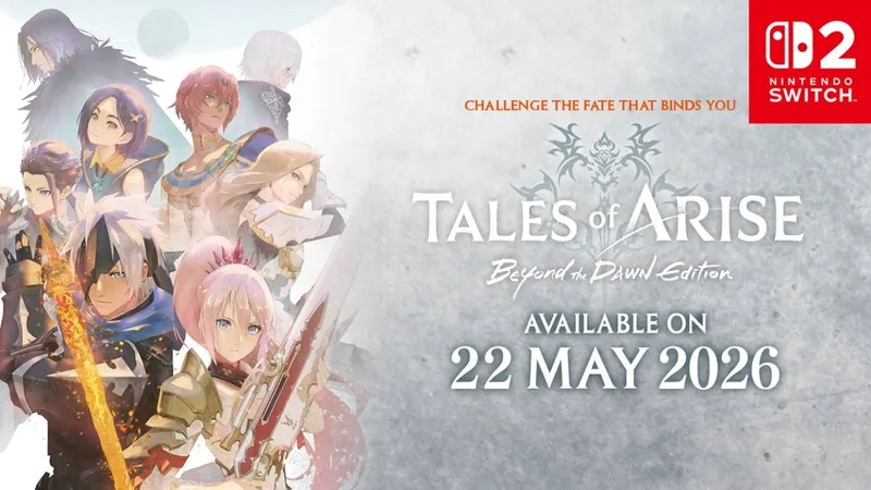 Visuel officiel de Tales of Arise sur Switch 2 avec Alphen et Shionne