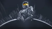 Official Halo artwork presenting iconic weapons for the Anniversary Angle feature