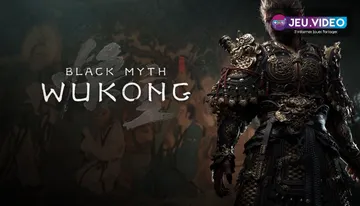 Visuel officiel de Black Myth Wukong montrant le Destiné en armure pour un guide contre Erlang