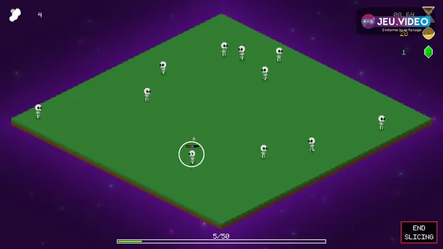Bannière officielle de Monslice présentant les personnages et l’univers coloré du jeu incrémental